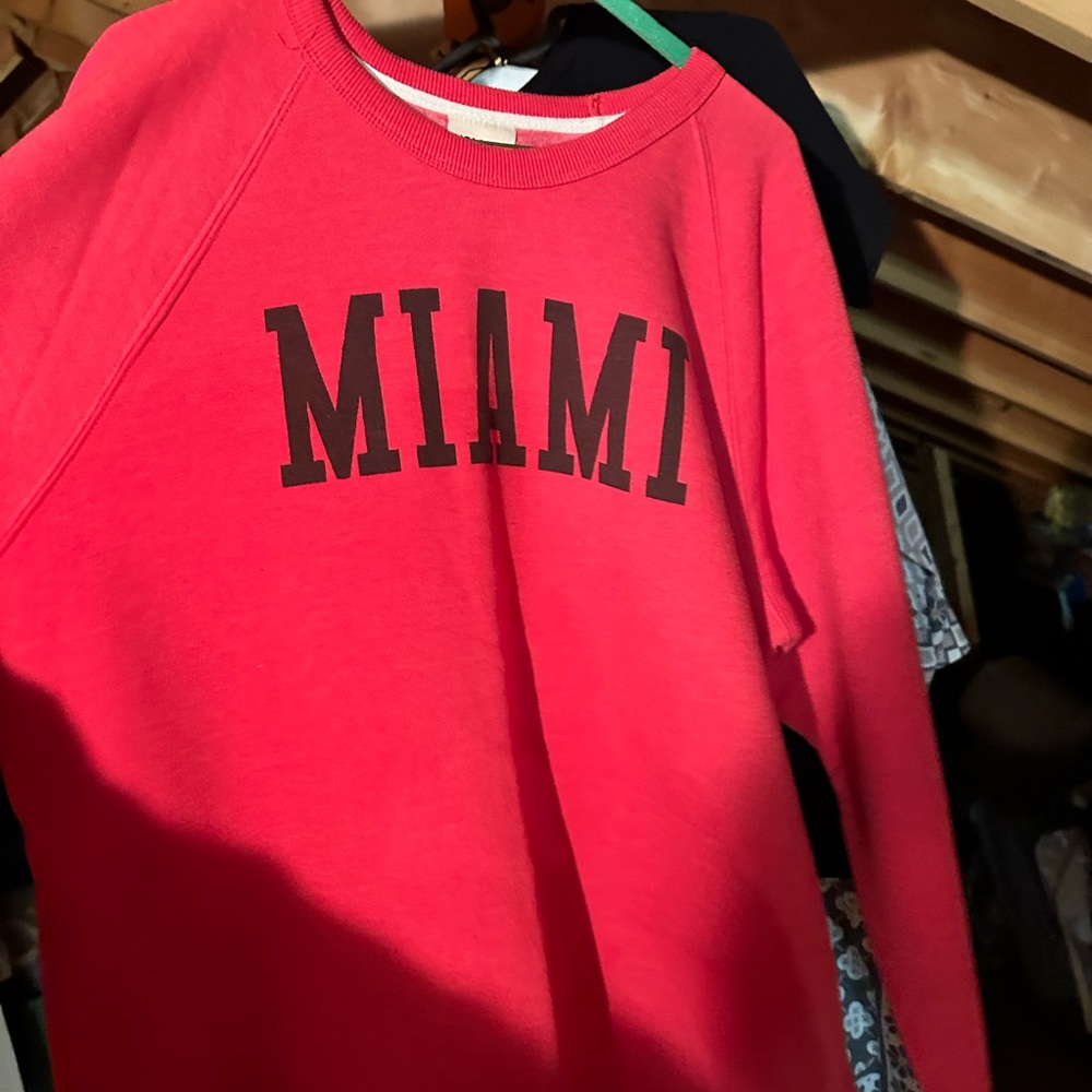 Miami sweatshirt red with black letters